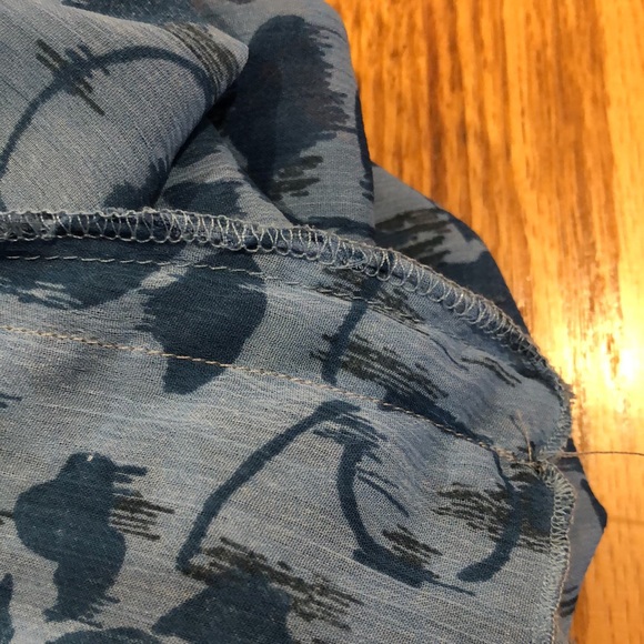 Turquoise blue sheer blouse. - Picture 6 of 7